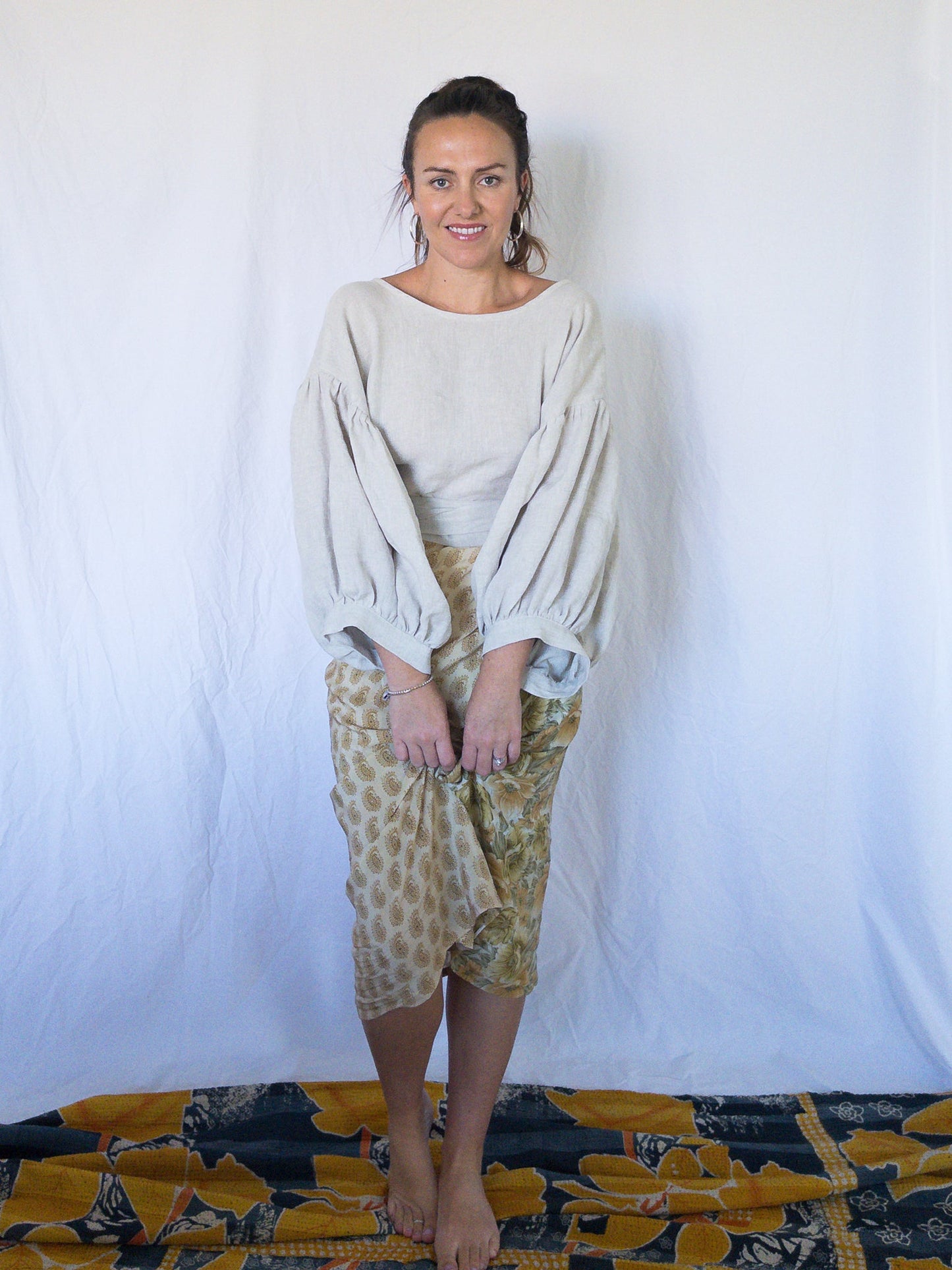 Persephone wrap top : sand - RAFF.A.ELLA