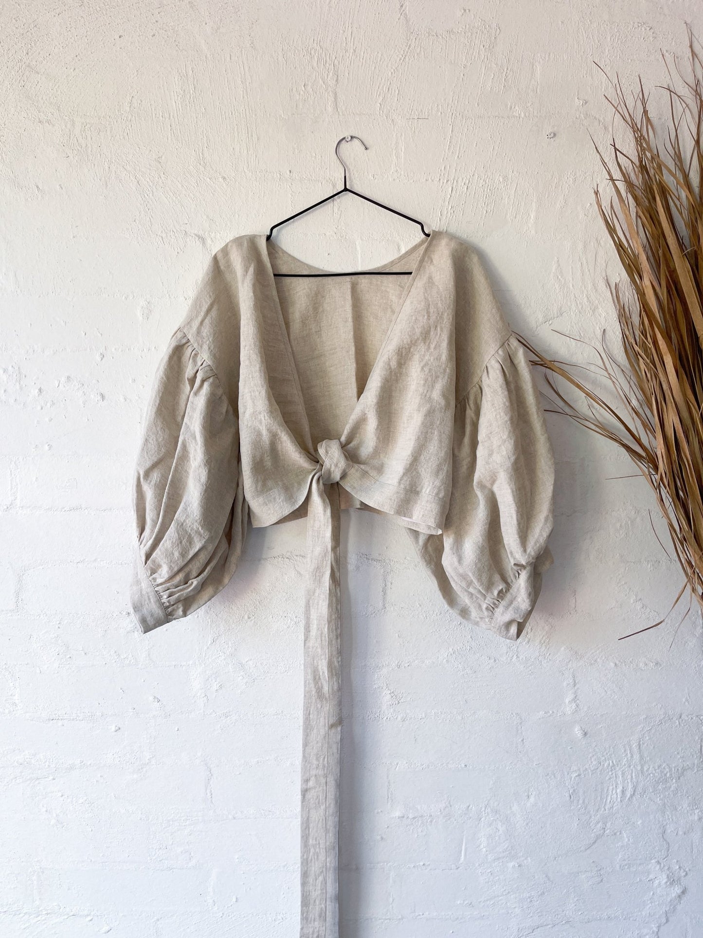 Persephone wrap top : sand - RAFF.A.ELLA