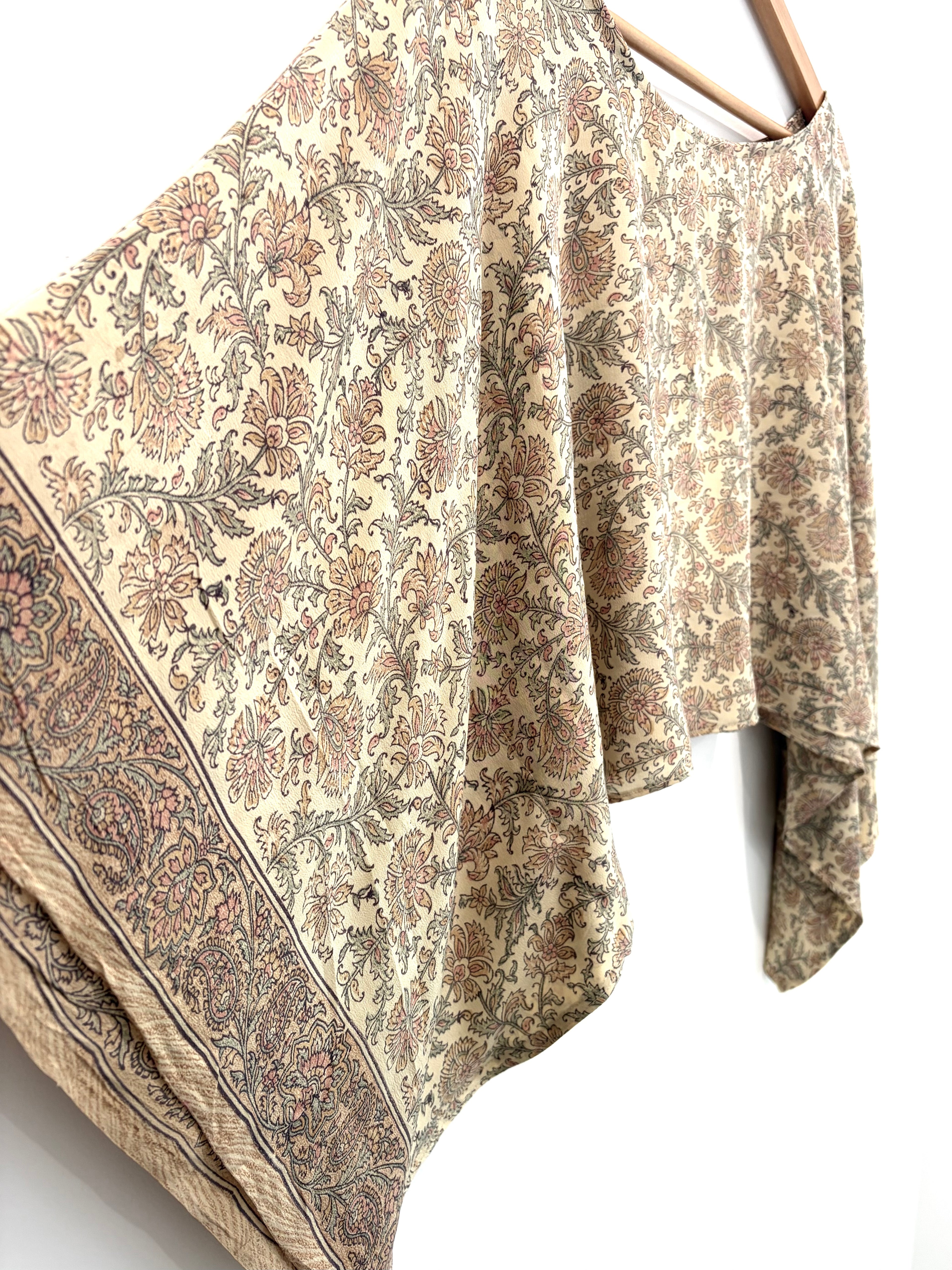 Rumi crop top : earth paisley