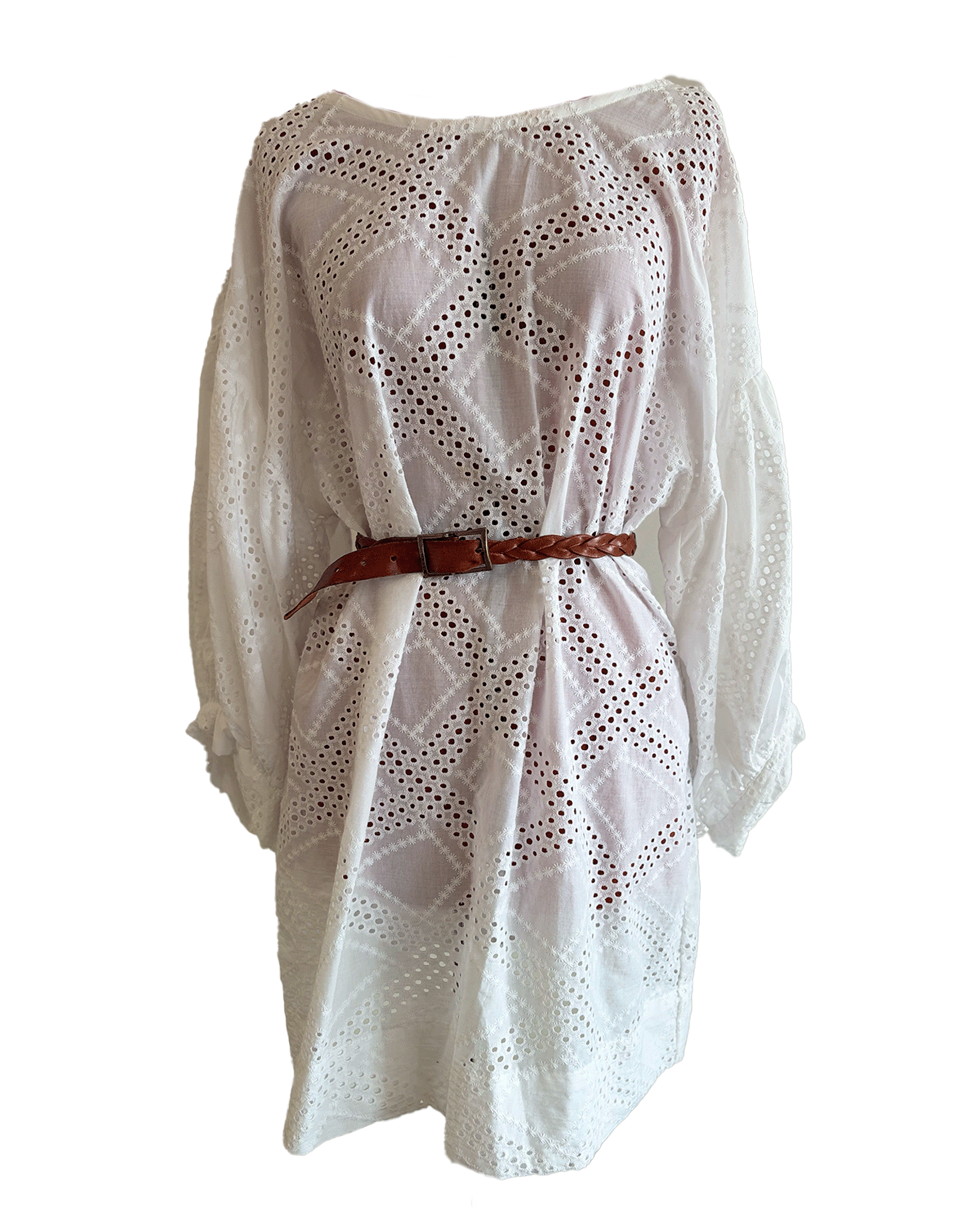 Gypsy shift dress : broderie anglaise