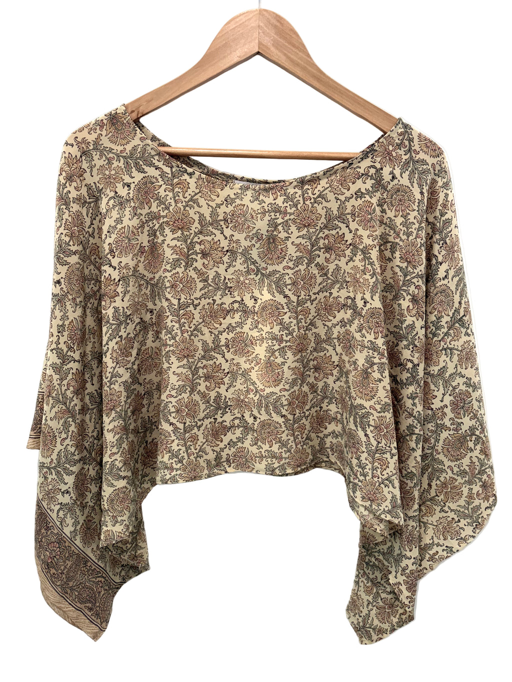 Rumi crop top : earth paisley