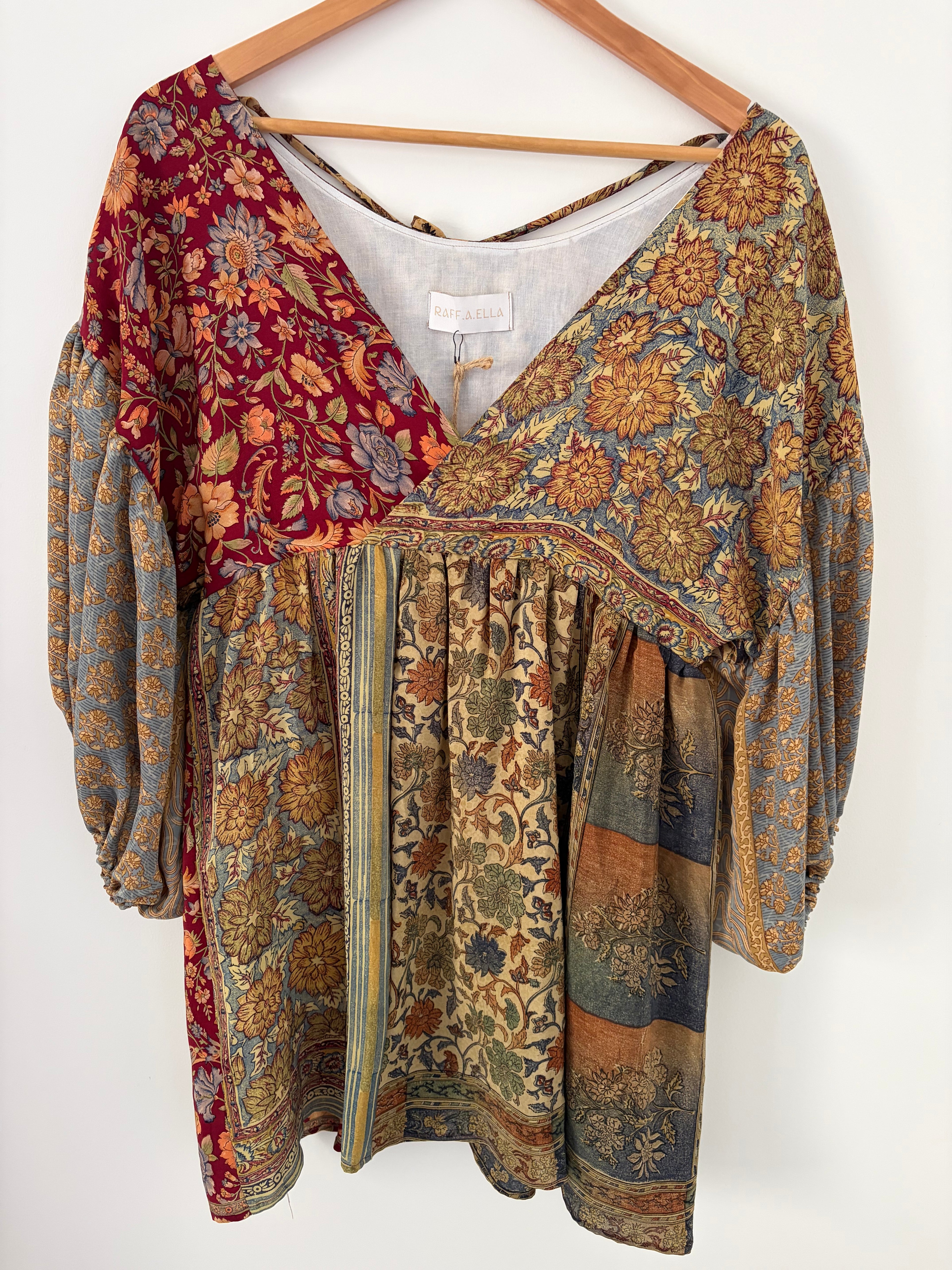 Gypsy shift dress : vintage silk