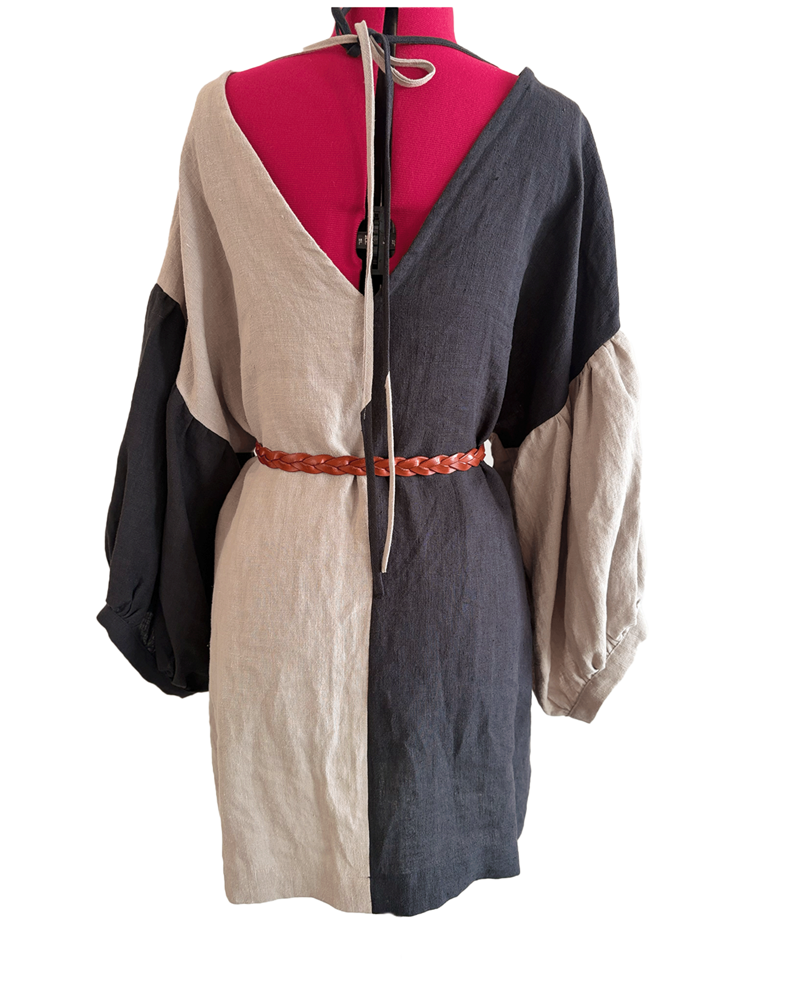 Gypsy shift dress : grey black