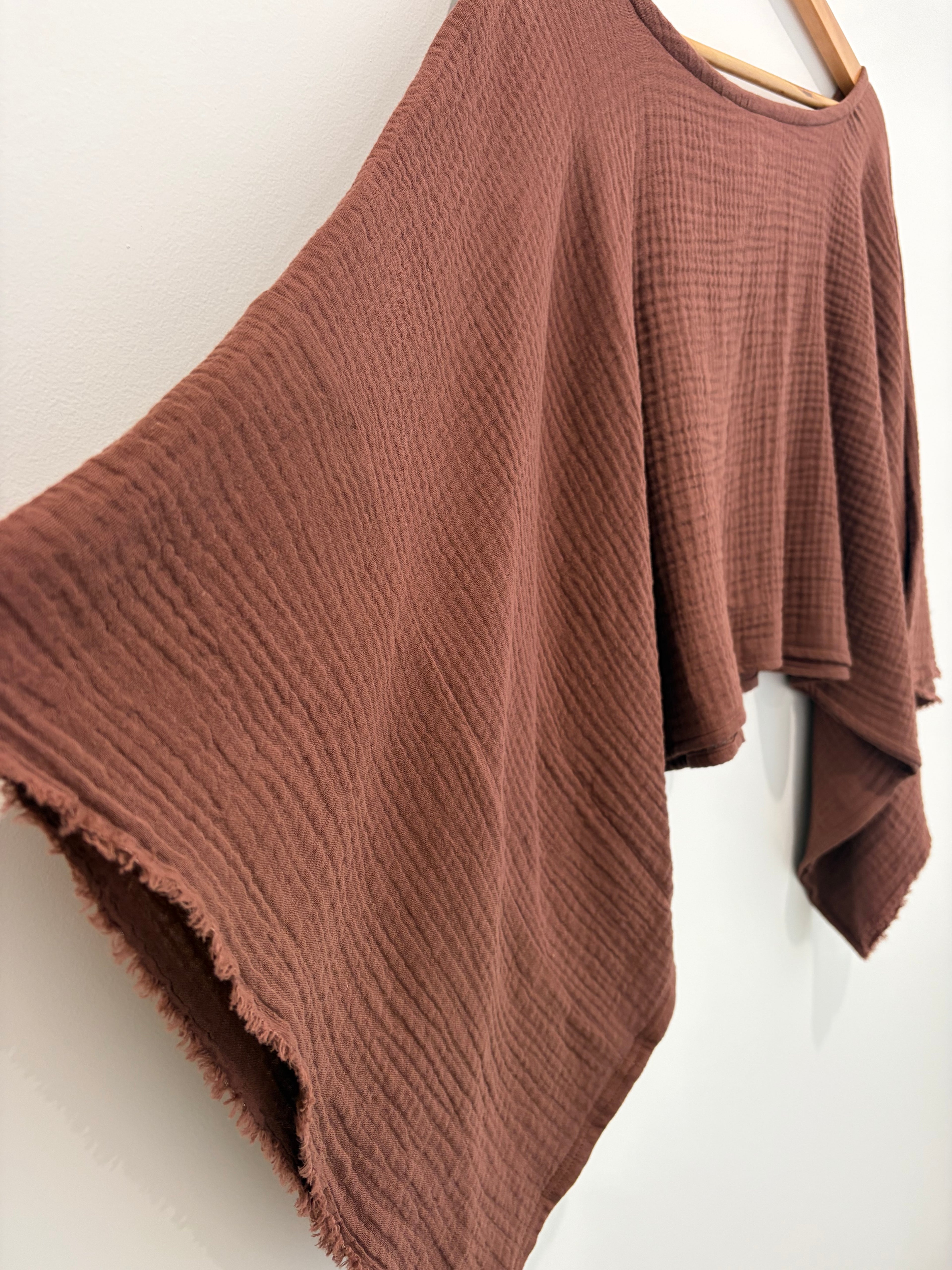 Rumi crop top : cacao cotton