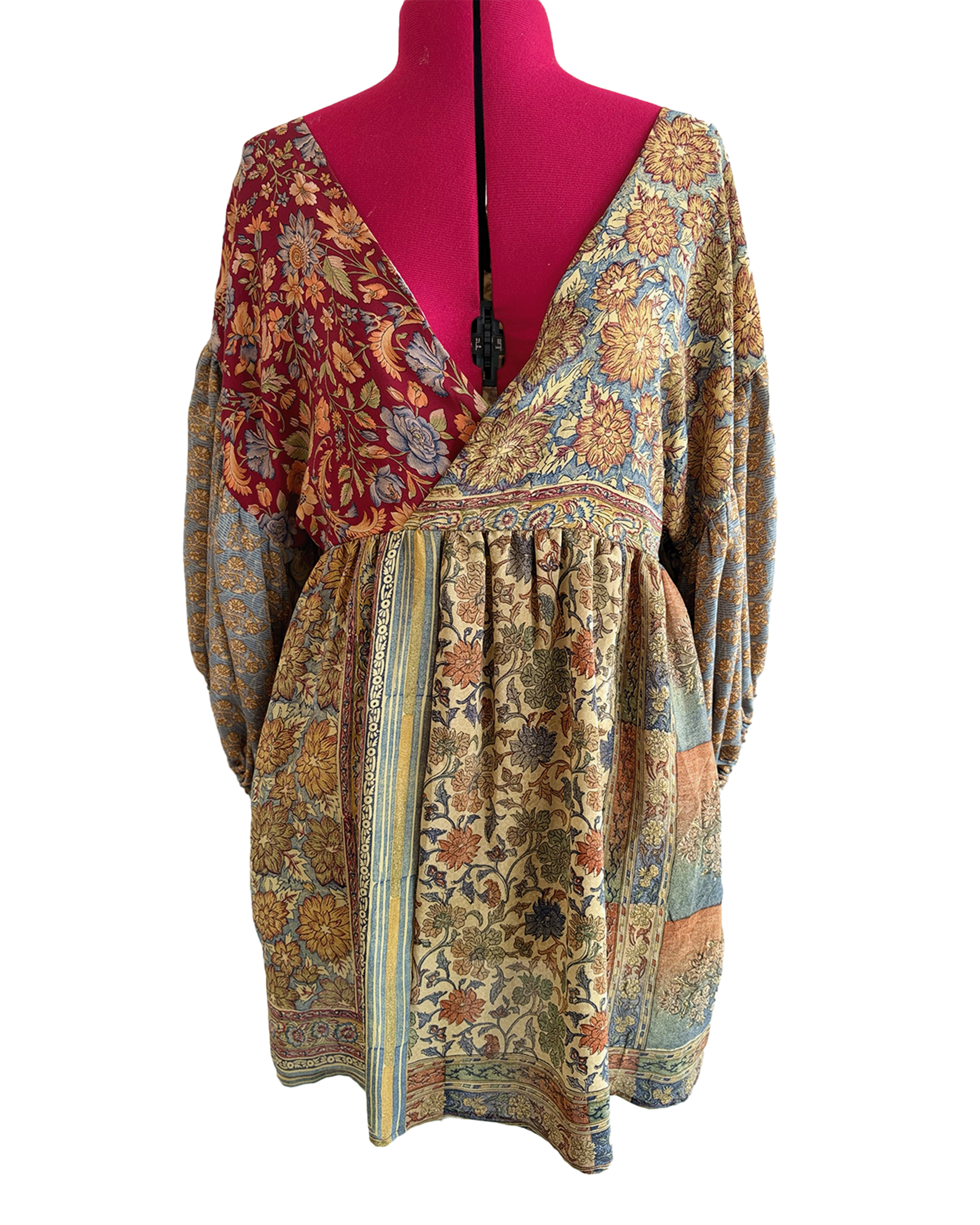 Gypsy shift dress : vintage silk