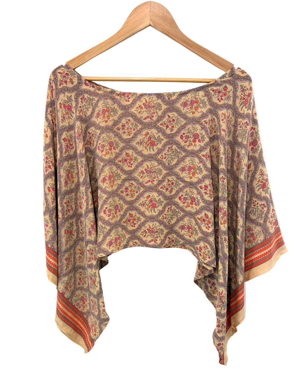 Rumi crop top : pink paisley