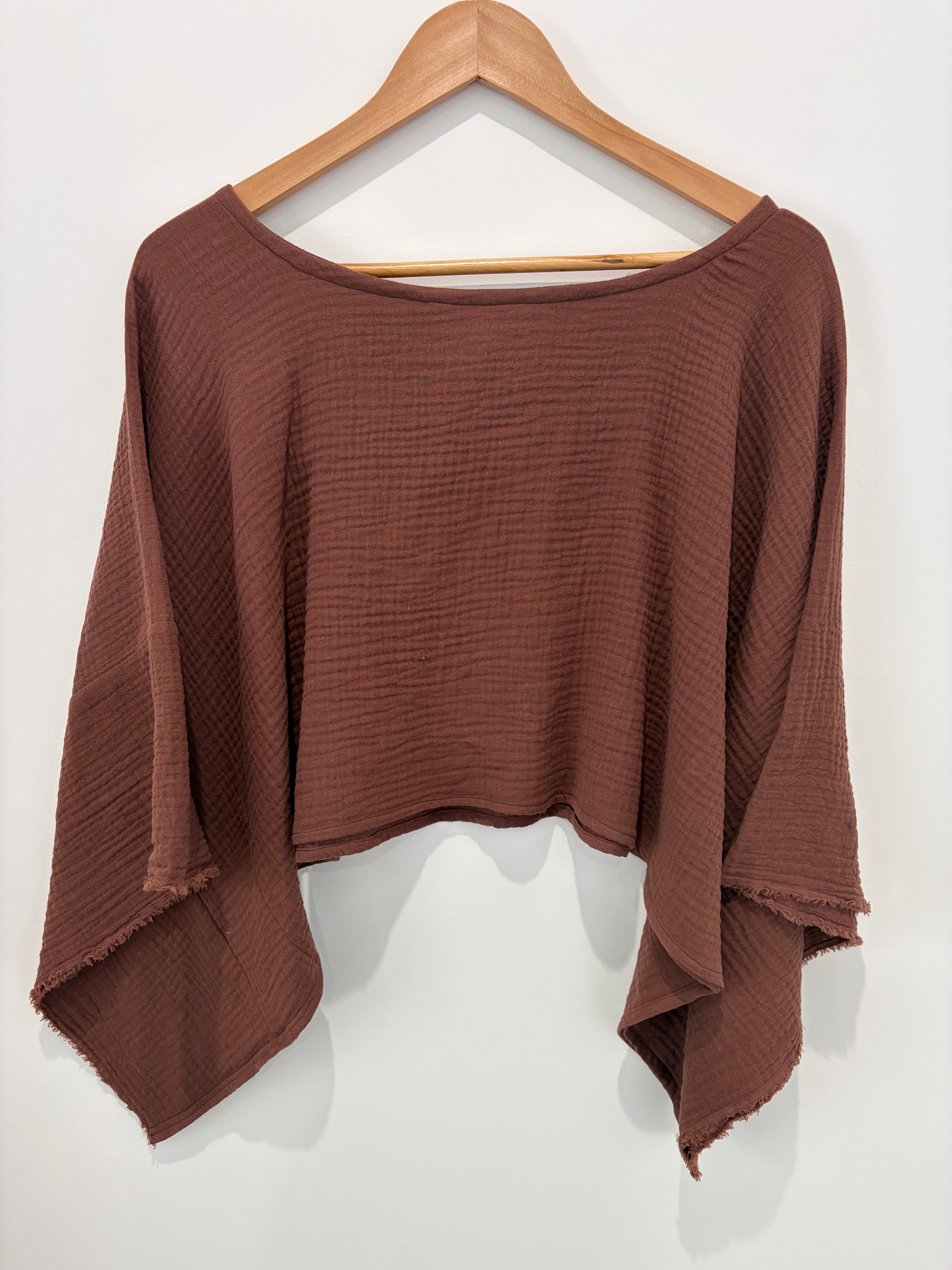 Rumi crop top : cacao cotton