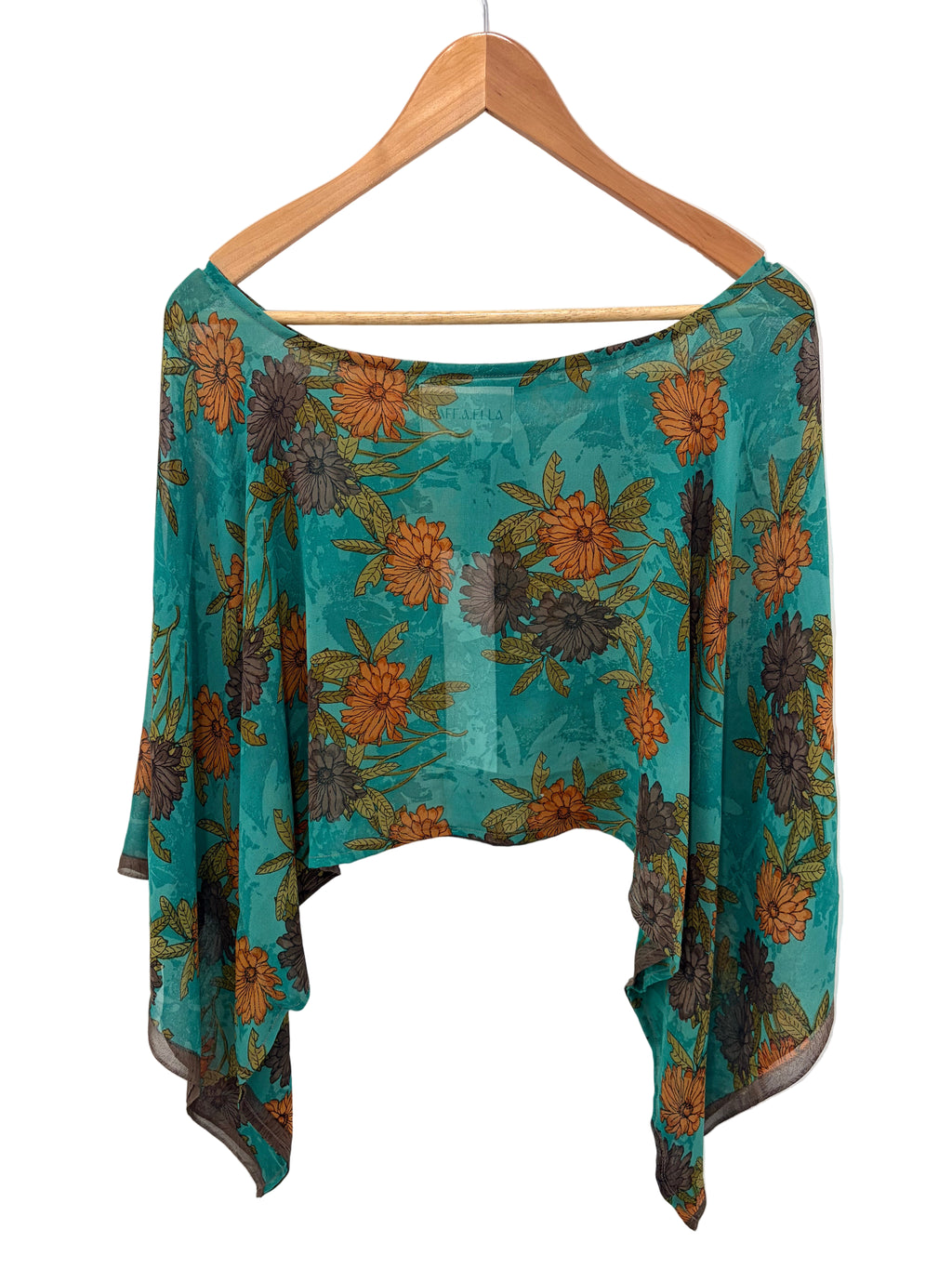 Rumi crop top : turquoise garden