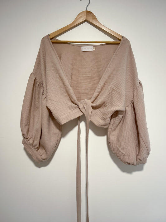 Persephone wrap top : chai