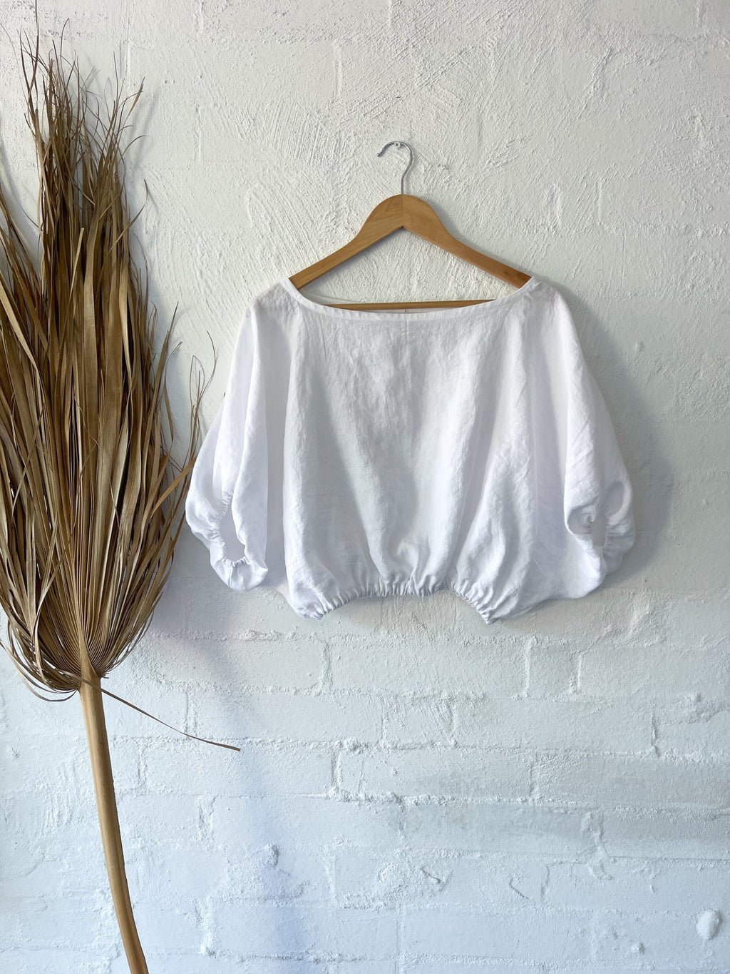 Aura Blouse : white linen - RAFF.A.ELLA