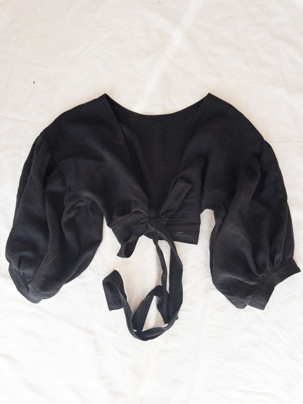 Persephone wrap top : black - RAFF.A.ELLA