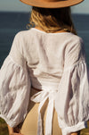 Persephone wrap top : white - RAFF.A.ELLA