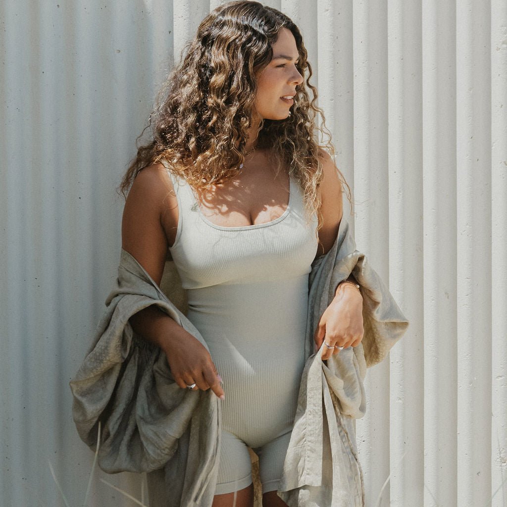 the Circe robe : sage - RAFF.A.ELLA